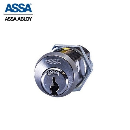 ASSA ABLOY Maximum + Key Retaining Cam Lock 360 Degree Bright Chrome KD ASS-9872-625-COMP-KD